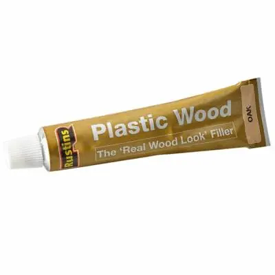 1 X Rustins Plastic Wood Oak Filler Tube Repair Fix Fills Cracks Gaps  • £4.89