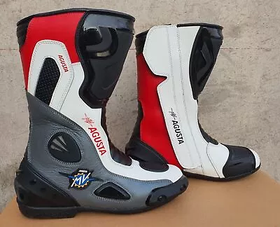 MV Agusta Motorcycle Motorbike Racing Leather Boots Shoes MV Agusta Riding Botas • $119
