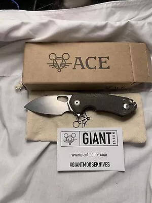 GiantMouse Knife Ace Riv Magnacut Green Micarta • $95