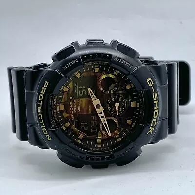 Casio G-Shock Men's Analog-Digital Watch 51mm Black Band Camouflage Military Run • $75