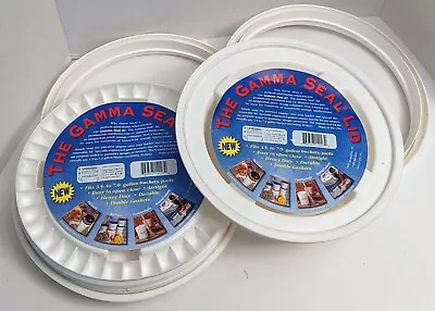 2 Gamma Seal Lids Bucket Screw Lids Fits 3.5-7 Gallon Buckets With 12  Diameter  • $20
