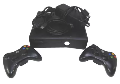 MICROSOFT XBOX 360 S Video Game Console 2 Wireless Controllers Power Supply HDMI • $99.99