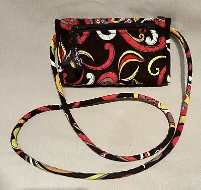 VERA BRADLEY PUCCINI TRIFOLD CROSSBODY WALLET PURSE-removeable Strap • $18.50