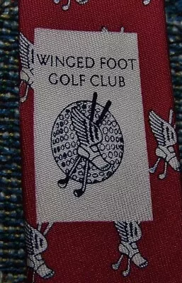 VINEYARD VINES CUSTOM COLLECTION Silk Neck Tie WINGED FOOT GOLF CLUB Red & White • $44.99
