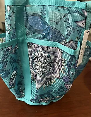 VERA BRADLEY SHOWER CADDY  COLLEGE DORM. Mesh 5 Compartments. Peacock Garden NWT • $23.50