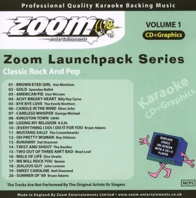 Zoom Karaoke CD+G - Launchpack Disc 1: Classic Rock And Pop Zoom Karaoke Used; • £3.36