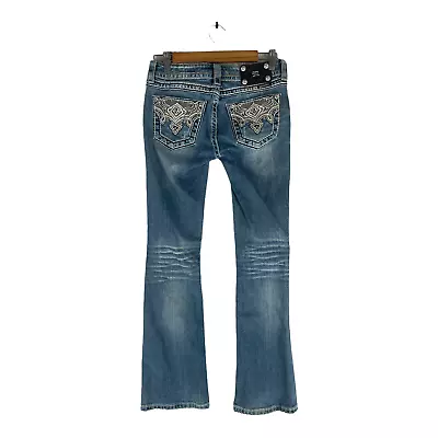 Miss Me Woman's Jeans 27 Boot Cut Distressed Measures 30 X 31 JW5383BV • $17.06