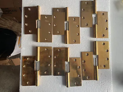 P E Guerin Gold Finish Hinges 5x5 2 RH And 4 LH Set Of 6 • $799