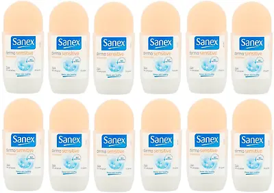£15.64 • Buy 12 X Sanex Dermo Sensitive Roll On Antiperspirant Deodorant 50ml