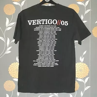 Official U2 Vertigo 2005 T-Shirt Medium Made In USA 39inch Chest UK Europe Tour • £14.99