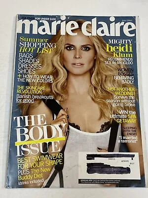 Marie Claire Magazine June 2008 Heidi Klum Body Issue Lake Bell Bad Women Bosses • $9.99