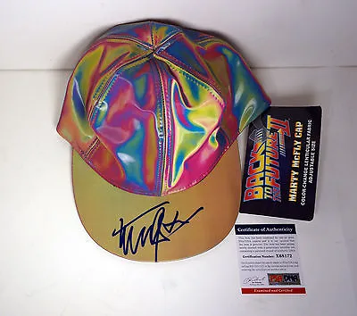 Michael J Fox Back To The Future Signed Autograph Marty McFly Hat PSA/DNA COA • $999.99