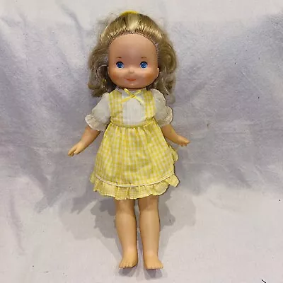 Vintage Fisher Price My Friend Mandy 15  Doll Yellow Gingham Dress 1978 • $17.99