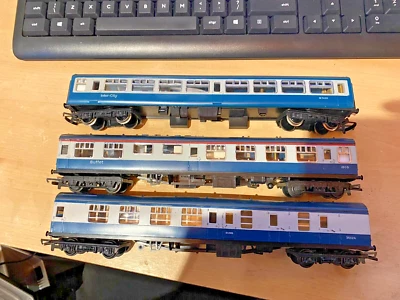 £9.99 • Buy Intercity British Rail Blue Coaches OO Gauge Mk1 Mk2 Triang Hornby