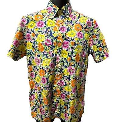Vintage Polo Ralph Lauren Hawaiian Shirt Bright Floral Short Sleeve Men’s Size M • $29.99