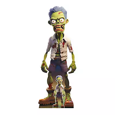 Cartoon Zombie Lifesize Cardboard Cutout With Free Mini Standee - Halloween • £40.99