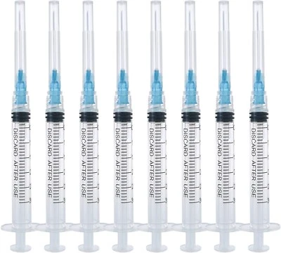 $9.99 • Buy 10pk High-quality Syringe (Blunt Tip?) Needle 23x1  3ml Luer Lock Tip Sterile