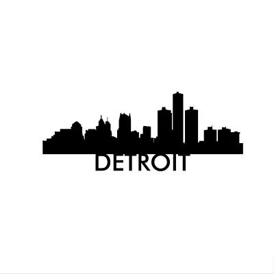 6.25  Detroit Michigan Decal Vinyl Sticker MI Skyline Skyscapes City View USA • $3.50