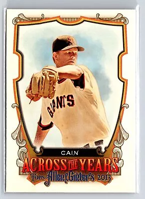 2013  Topps Allen & Ginter Matt Cain Across The Years #ATY-MCN Giants • $1.99