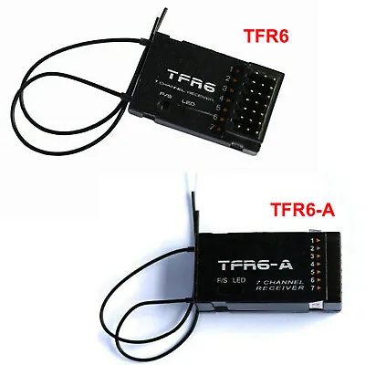 $42.95 • Buy For Futaba FASST FrSky TF Module TFR6 TFR6-A 7 Channel 2.4G Receiver Compatible