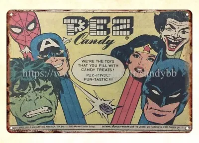 1980 PEZ Candies    Joker Batman Metal Tin Sign • $18.96