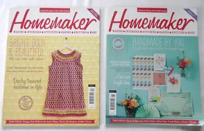 Two Homemaker Magazines Issues 4 & 5 - 2013 - Craft Projects Ideas • £2.99