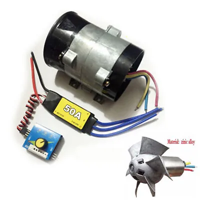 Car Electric Turbo Supercharger Kit Air Intake Fan Boost With 50A Brushless ESC • $59.53