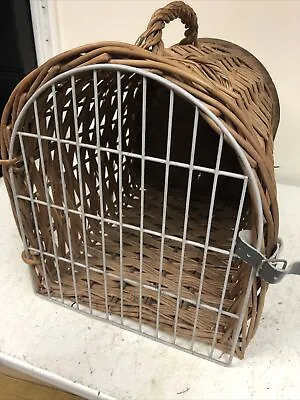 £19.99 • Buy Vintage Wicker Basket Pet Animal Carrier- Small Cat/  Dog- Natural Woven Wicker