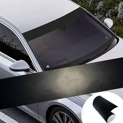 Matte Black Visor Sun Strip Decal For Auto Car Front Windshield Sticker 130X20cm • $11.87