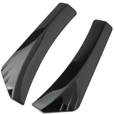 Car Rear Bumper Lip Diffuser Splitter Canard Protector Accessories Glossy Black • $16.10