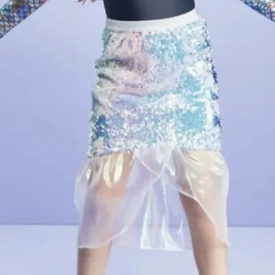 Mermaid Tail Skirt Girls 10/12 (L) Flip Sequin NWT Costume/ Swim Cover Up • $14.99
