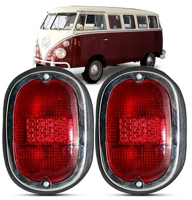 $80 • Buy PAIR Tail Light ASSEMBLY + TURN SIGNAL LENS 1962-71 Vw Bus 