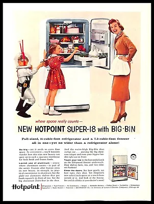 1957 Hotpoint Super-18 Refrigerator Vintage PRINT AD Fridge Kitchen Appliance • $8.99