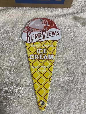 VINTAGE KERR VIEWS ICE CREAM PORCELAIN Sign Reproduction • $16