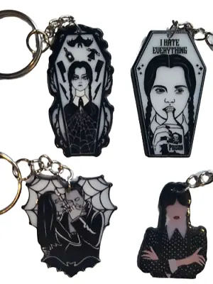 Wednesday Addams Keyring Keychain The Addams Family Toy Kid Gift Netflix Horror • £3.49