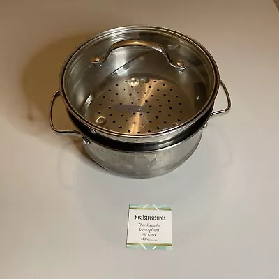 Tramontina Professional 18/10 Stainless Steel 6 Qt Stock Pot Dutch Oven Steamer • $19.99