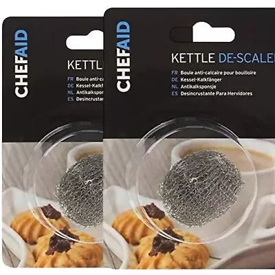 2 X Chef Aid Kettle Limescale Descaler Steel Wire Fur Collector Remover Cleaner • £3.69