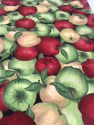 Lot Of Apple Fabric Remnants 2 Pcs I Spy Jar Quilt Cotton 18  X 12  F50 • $4