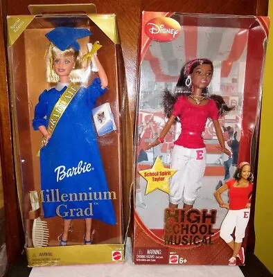 High School Musical Barbie 2008 And Millennium Graduate Barbie 1999 • $47