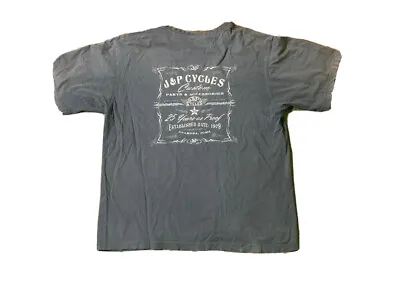 VTG J&P Custom Cycles Men’s Motorcycle Distressed Fadded T Shirt Size Large • $19.99