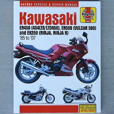 1985-2007 Kawasaki Ninja EX 250 Vulcan 500 HAYNES SERVICE & REPAIR MANUAL 2053 • $36.95