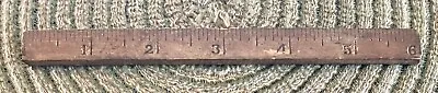 6” Wooden Ruler Crafted In USA Vintage & Most Likely An Antiques • $12.96