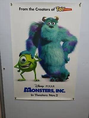 2001 Monsters Inc Original Single Sided 🎬 Movie Poster 27x40 • $17.50