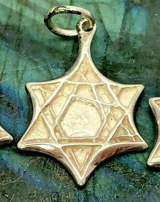 Vintage Sterling Silver Spider Web Star Of David Pendant 1 Gram • $26