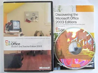 Microsoft Office Student And Teacher Edition 2003 - Complete In Box CIB With Key • $11.95