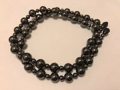 19  MEDICAL THERAPY MAGNETIC NECKLACE Round BLACK BEADED BALL Design  • $19.95