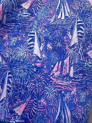 Lilly Pulitzer Sailboats Fabric By The Yard • $29.75