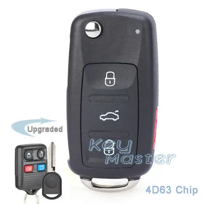 Upgraded Flip VW Model Remote Car Key Fob 315MHz 4D63 Chip For Ford CWTWB1U331 • $17.40