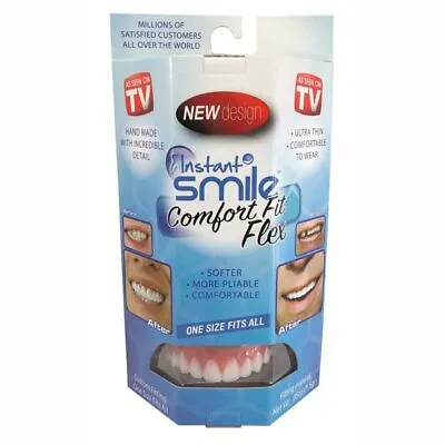 Instant Smile Comfort Fit Flex Bright White Upper Veneers +3 Packs Of Beads • $27.95
