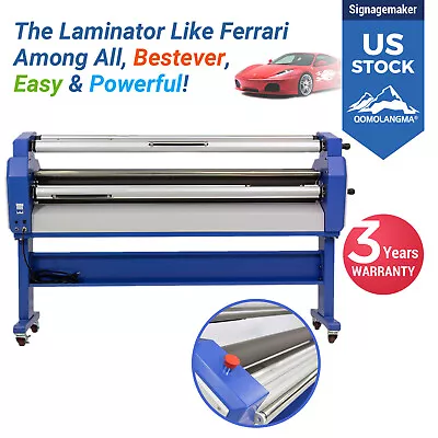 US Stock 55in / 63in Large Cold Roll Laminator With / Without Trimmer Cutter Kit • $2798.70